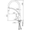 Смеситель для кухни FRAP F4552-6 с гибким изливом черный