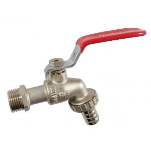 Кран для поливу V&G Optima 1/2" з червоною ручкою