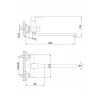 Смеситель для ванны FRAP F2234 белый/хром