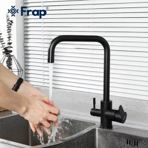 Смеситель для кухни под фильтр Frap F43801-6 черный
