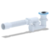 Сифон для душового піддону ANI PLAST E216 регульований 1 1/2" x 40 з гнучкою трубою 375 x 40/50