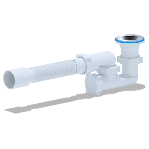 Сифон для душового піддону ANI PLAST E216 регульований 1 1/2" x 40 з гнучкою трубою 375 x 40/50