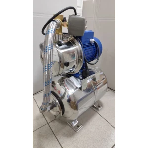 Насосная станция GRANDWATER JET 100S 1.1 кВт нержавеющая сталь с гидроаккумулятором SS 24L (нержавейка), максимальный напор 50м, максимальная производительность 52л/мин