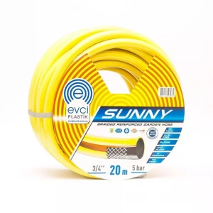 Шланг для полива EVCI Plastik Sunny 1" ПВХ трехслойный армированный для систем полива, бухта 50 м
