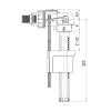Клапан наполнительный ITAL A 2104B 1/2" с боковым латунным подключением.