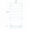 Полотенцесушитель электрический DEFFI Юность 500x800 118 Вт хромированный, правый