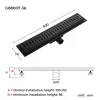 Трап для душа GAPPO G88007-36 70x800 мм из нержавеющей стали черный