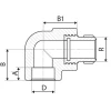 Кутник 90° ITAL PPR 25 мм x 3/4" ЗЗ