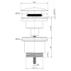 Донный клапан FRAP F62-8 1 1/4" автоматический с белой керамической крышкой белый