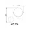 Зеркало косметическое Frap F6106 150x150 мм настенное с увеличением