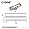 Душевой трап GAPPO G83007-4 70x300 мм из нержавеющей стали под плитку