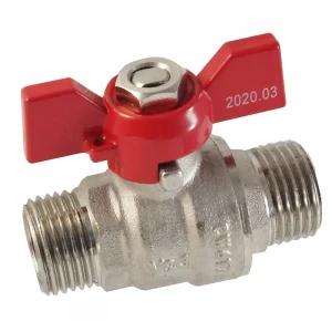 Кран кульовий V&G Optima 1/2" ЗЗ з ручкою-метеликом червоний