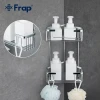Полка угловая FRAP F351-1 2-х ярусная хромированная 240х320 мм