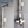 Душевая система FRAP F2421 с поворотным изливом, переключателем на лейку, 1 режим, нержавеющая сталь.