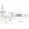 Сифон для ванны KRONO PLAST П-0555 1 1/2" с ревизией и гибкой трубкой Ø40 x 40/50