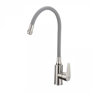 Смеситель для кухни FRAP F4448 с гибким изливом сатин