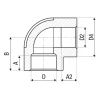 Кутник 90° перехідний ITAL PPR 32 x 20 мм