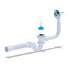Сифон для ванной ANI PLAST E156 1 1/2" с переливом и гибкой трубой 375 x 40/50