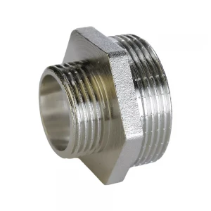 Ниппель переходный VLMZ 1" x 1/2" латунный под прокладку (L-7)