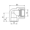 Кутник 90° ITAL PPR 25 мм x 1/2" з внутрішньою різьбою