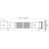 Сифон гофрированный ANI PLAST G116 1 1/2" x 40/50 удлиненный (571-1401 мм)
