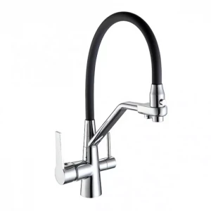 Смеситель для кухни FRAP F4374-1 черный/хром для двух типов воды