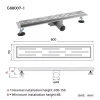 Душевой трап GAPPO G88007-1 70x800 мм нержавеющая сталь