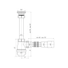 Сифон для мойки ANI PLAST C1015 1 1/4"x40 с гибкой трубой 40x40/50