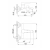 Смеситель для ванны FRAP F3241 белый/хром
