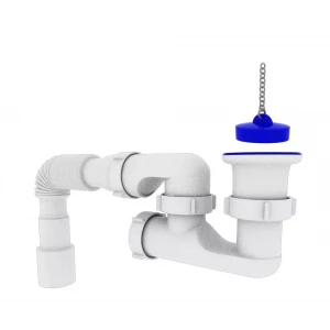Сифон для ванны KRONO PLAST П-0555 1 1/2" с ревизией и гибкой трубкой Ø40 x 40/50