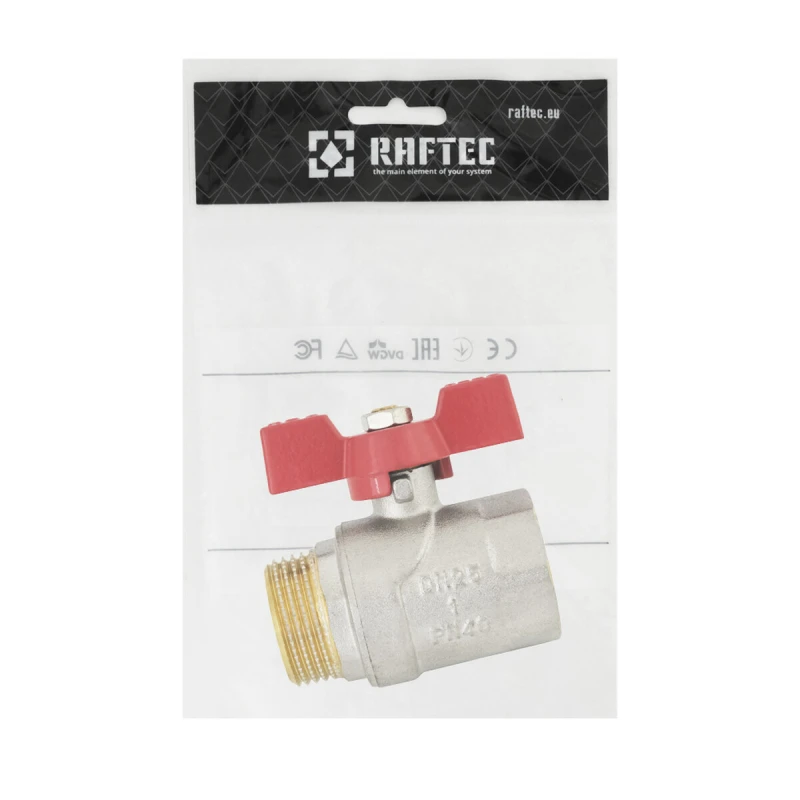 Кран шаровый Raftec RED PN40 ЗВ 1