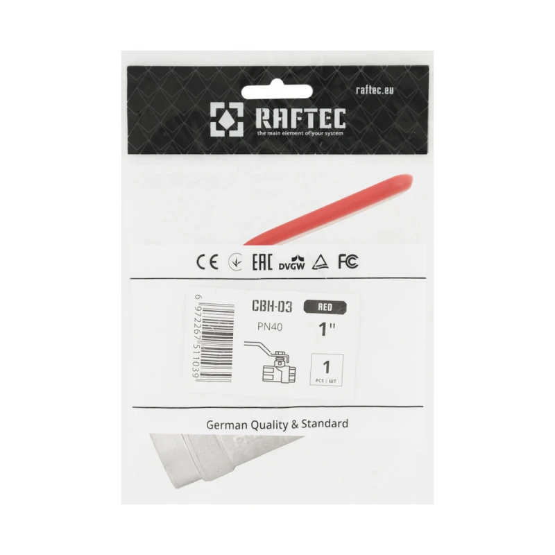 Кран шаровой Raftec RED PN40 ВВ 1