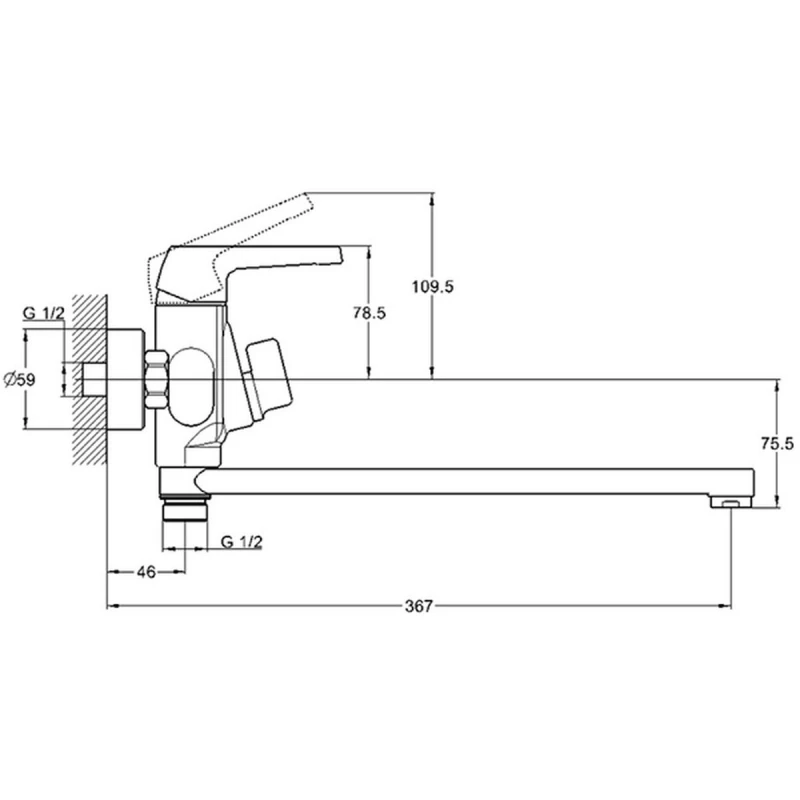 Смеситель для ванной G-lauf LEF7-A232