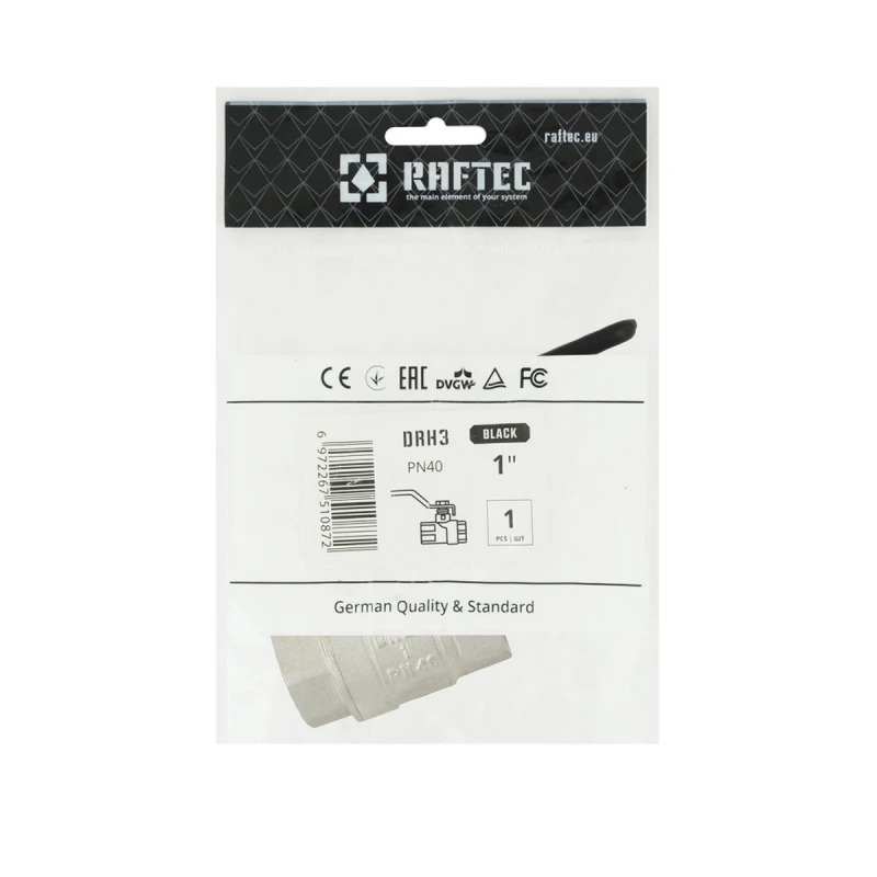 Кран шаровой Raftec BLACK PN40 ВВ 1