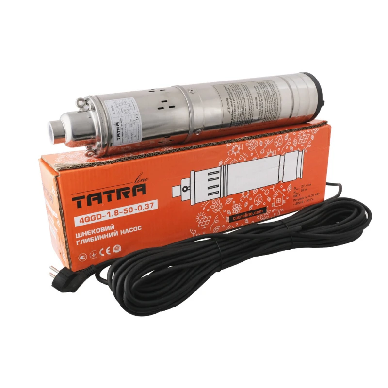 Погружной насос TATRA-line 4 QGD 1,8 - 50 0,37 kw Q.max 27л/мин.,H.max56 m