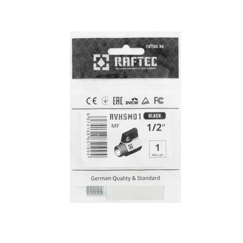Кран шаровой Raftec BLACK PN10 ВН 1/2