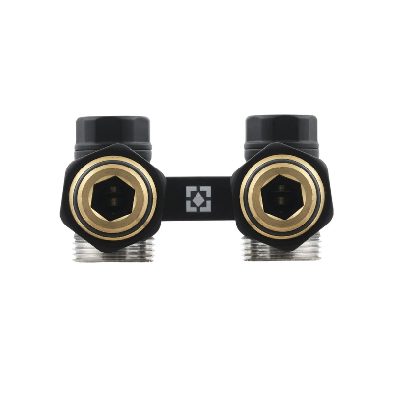 Узел нижнего подключения радиатора Raftec BLACK угловой 1/2