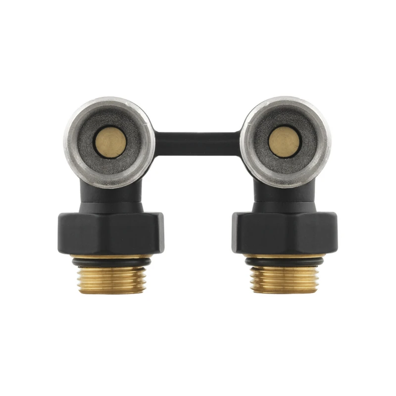 Узел нижнего подключения радиатора Raftec BLACK угловой 1/2