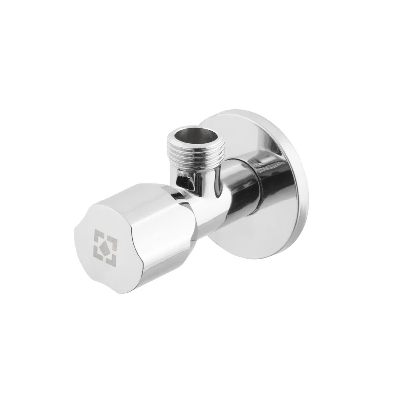 Кран приборный угловой Raftec Silver ABS handle 1/2
