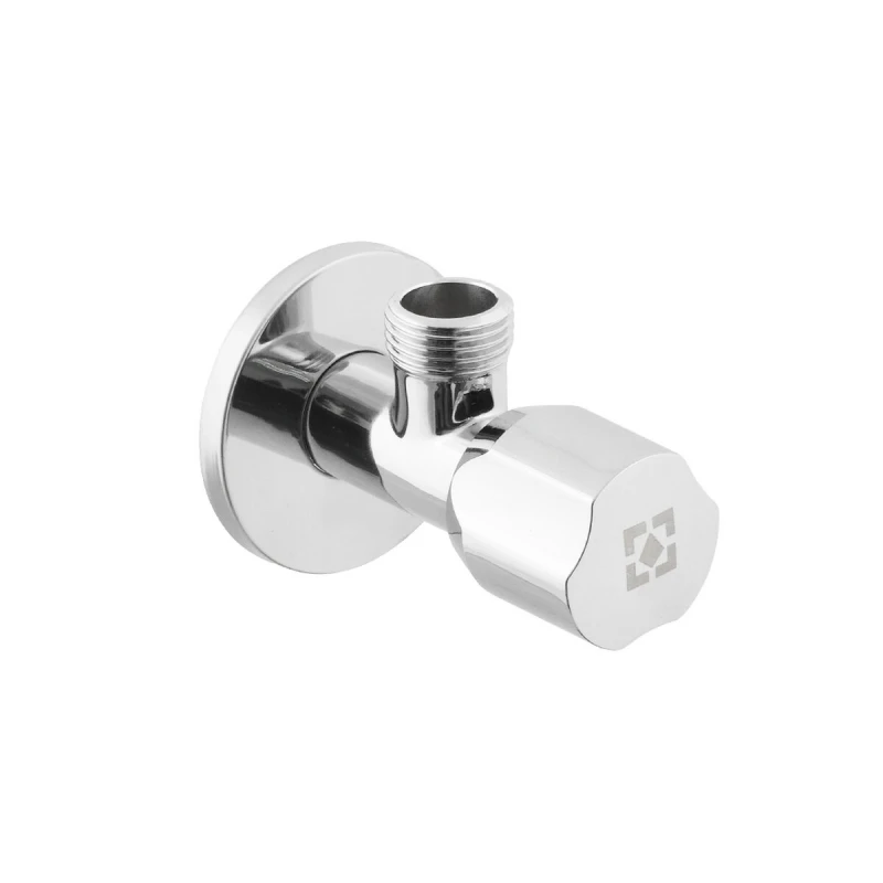 Кран приборный угловой Raftec Silver ABS handle 1/2