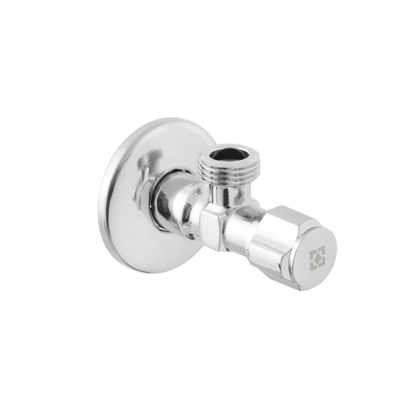 Кран приборный угловой Raftec Silver ABS four ribs handle 1/2