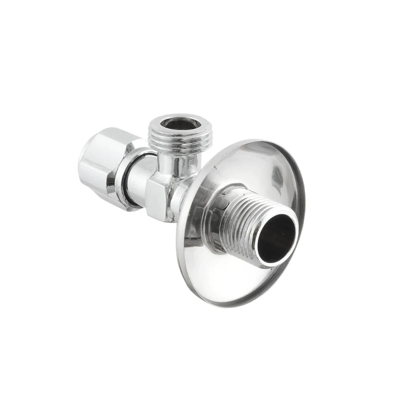 Кран приборный угловой Raftec Silver ABS four ribs handle 1/2