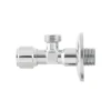 Кран приборный угловой Raftec Silver ABS four ribs handle 1/2