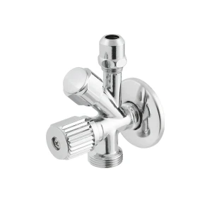 Кран приборный угловой Raftec Silver 1/2