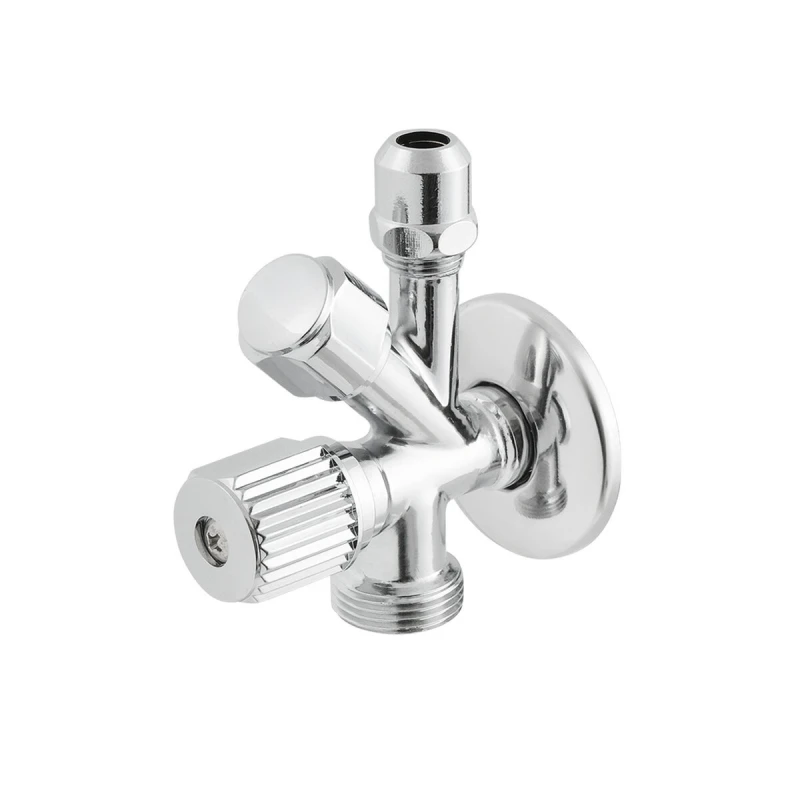 Кран приборный угловой Raftec Silver 1/2