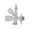 Кран приборный угловой Raftec Silver 1/2