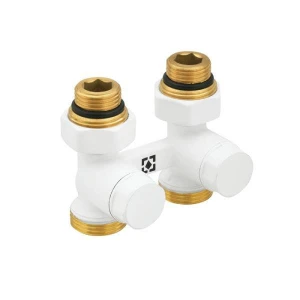 Вузол нижнього підключення радіатора Raftec WHITE прямий 1/2"х3/4" DHRKS11-W