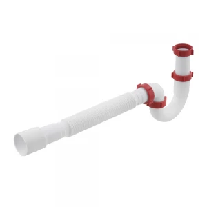 Сифон для мийки Polmark 1 1/2"x40 без випуску/з гофротрубой 40x40/50 PM 40 SF 20 01