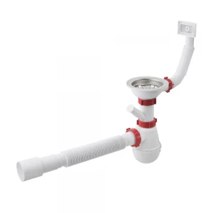 Сифон для мийки Polmark 3 1/2"x40 без випуску/з гофротрубой 40x40/50 PM 40 SF 20 06