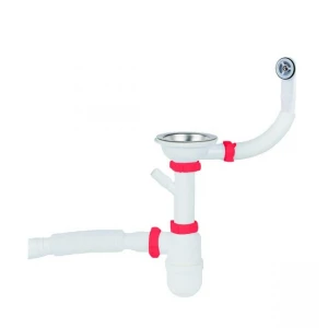 Сифон для мийки Polmark 3 1/2"x40 з різьбовим випуском/з гофротрубою 40x40/50 PM 40 SF 20 07